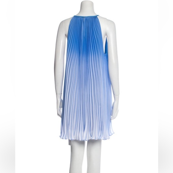Ramy Brook like new XL blue ombré pleated halter dress XL - Picture 3 of 3
